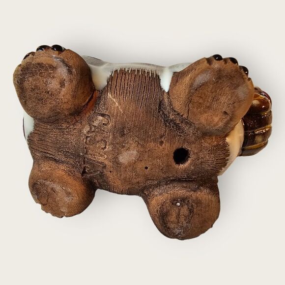 Vintage Casals Peru St. Bernard Dog Handmade Clay Art Pottery Figurine - Picture 3 of 5